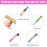 12 Pieces Cuticle Nippers Cuticle Pusher Ingrown Nail Kit Triangle Nail Polish Remover Nail Cleaner Fork Nail File Lifter Cuticle Peeler Scraper for Fingernail Toenail Manicure(Rainbow)