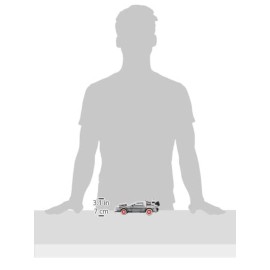 Back to The Future Part III 1:24 Time Machine Die-cast Car Light Up Feature, Toys for Kids and Adults