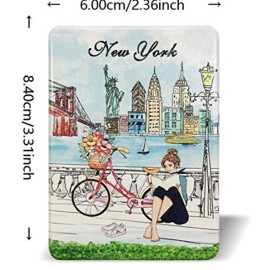 Girls & Women Fashion Elegant New York Souvenir Rectangle Travel Mirror Hand Mirror Cosmetic Makeup Compact Mirror (JMR-270804N)