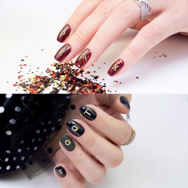 Maitys 104 Pieces Letter Nail Studs 3D Capital Charms Letters and Rhinestone Crystal Nail Decals English Alphabet Fingernail Art Decoration for Women Female DIY Fingernail Art(Gold)