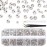 CCINEE Clear Flatback Rhinestone,8 Mixed Size Crystal Rhinestone with Tweezer and Picking Pen for Nail Craft,2500PCS