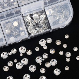 CCINEE Clear Flatback Rhinestone,8 Mixed Size Crystal Rhinestone with Tweezer and Picking Pen for Nail Craft,2500PCS CCINEE Clear Flatback Rhinestone,8 Mixed Size Crystal Rhinestone with Tweezer and Picking Pen for Nail Craft,2500PCS