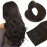 HOTBANANA Human Hair Clip in Hair Extensions, Dark Brown 120g Clip in Hair Extensions Real Human Hair Straight Remy Hair Clip in Hair Extensions 18 Inch 7pcs