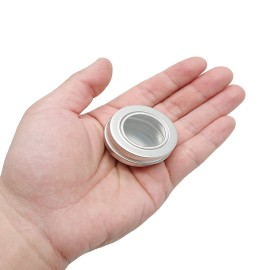 0.5 Ounce Aluminum Tin Jar 15 ml Refillable Containers Clear Top Screw Lid Round Tin Container Bottle 20 Pcs for Cosmetic,Lip Balm, Cream 0.5 Ounce Aluminum Tin Jar 15 ml Refillable Containers Clear Top Screw Lid Round Tin Container Bottle 20 Pcs for Cosmetic,Lip Balm, Cream