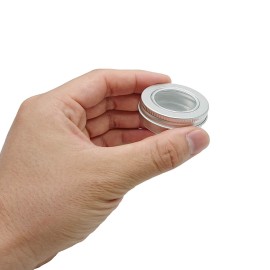 0.5 Ounce Aluminum Tin Jar 15 ml Refillable Containers Clear Top Screw Lid Round Tin Container Bottle 20 Pcs for Cosmetic,Lip Balm, Cream 0.5 Ounce Aluminum Tin Jar 15 ml Refillable Containers Clear Top Screw Lid Round Tin Container Bottle 20 Pcs for Cosmetic,Lip Balm, Cream