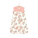 Little Unicorn 12-18 Month Quilted Sleep Sack 2.6 TOG | Soft & Breathable Muslin Cotton for safer sleep | 2 way zipper (Watercolor Roses)