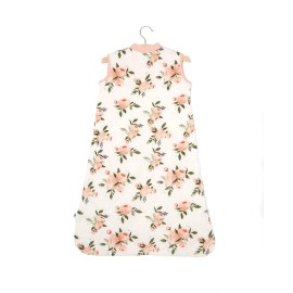 Little Unicorn 12-18 Month Quilted Sleep Sack 2.6 TOG | Soft & Breathable Muslin Cotton for safer sleep | 2 way zipper (Watercolor Roses)