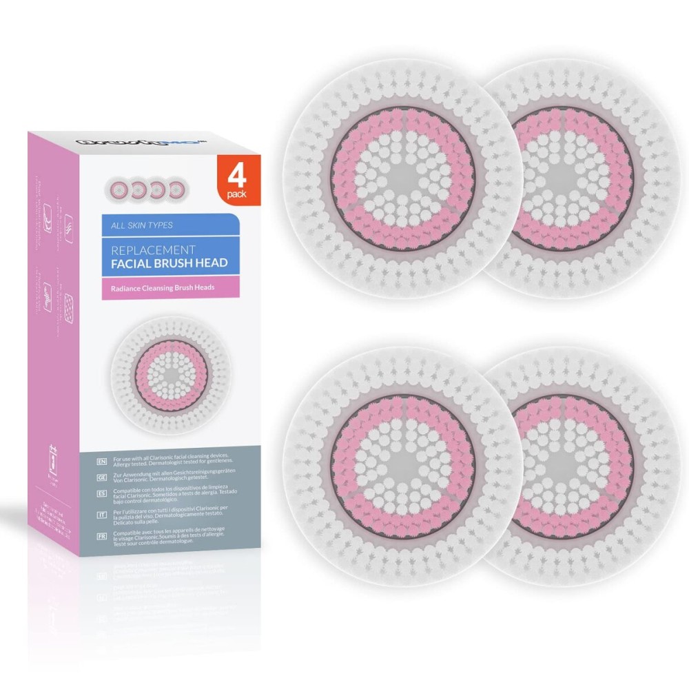 Brushmo Brush Head Replacements Compatible with Clarisonic Mia 1, Mia 2, Mia Fit, Alpha Fit, Smart Profile Uplift and Alpha Fit, Radiance Facial 4 Pack (Radiance) Brushmo Brush Head Replacements Compatible with Clarisonic Mia 1, Mia 2, Mia Fit, Alpha Fit, Smart Profile Uplift and Alpha Fit, Radiance Facial 4 Pack (Radiance)