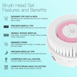 Brushmo Brush Head Replacements Compatible with Clarisonic Mia 1, Mia 2, Mia Fit, Alpha Fit, Smart Profile Uplift and Alpha Fit, Radiance Facial 4 Pack (Radiance) Brushmo Brush Head Replacements Compatible with Clarisonic Mia 1, Mia 2, Mia Fit, Alpha Fit, Smart Profile Uplift and Alpha Fit, Radiance Facial 4 Pack (Radiance)