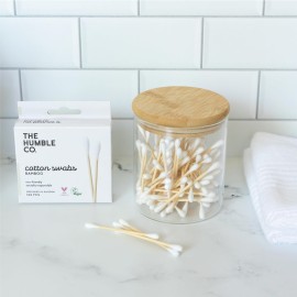 The Humble Co. Bamboo Cotton Swabs (600 count) - Cotton Swabs and Cotton Buds for Ears, Makeup, Pet Care and Cleaning (White)