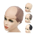 YANTAISIYU U Part Lace Wig Cap for Making Wigs Stretch to Ear Weaving Wig Cap with Adjustable Straps for Women (Brown M 22 Inch)