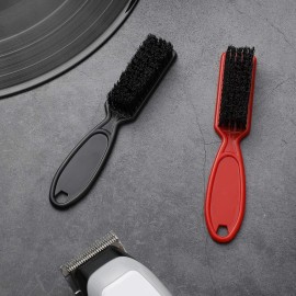 Patelai 12 Pcs Barber Brush Clipper Cleaner Bulk Nylon Barber Blade Cleaning Brush Accessories Cleaning Styling Supplies Hair Trimmer Manicure Tool Duster Fades Men(Black, Red)