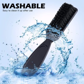 Patelai 12 Pcs Barber Brush Clipper Cleaner Bulk Nylon Barber Blade Cleaning Brush Accessories Cleaning Styling Supplies Hair Trimmer Manicure Tool Duster Fades Men(Black, Red)