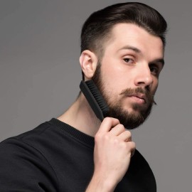 Patelai 12 Pcs Barber Brush Clipper Cleaner Bulk Nylon Barber Blade Cleaning Brush Accessories Cleaning Styling Supplies Hair Trimmer Manicure Tool Duster Fades Men(Black, Red)