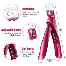 Mudder Nail Clipper False Nails Tip Cutter Set Cuticle Trimmer Nipper with Acrylic Clipper Cuticle Pusher Scraper Stainless Steel Cuticle Remover Manicure Pedicure Tools Kit for Salon Home Art Design Mudder Nail Clipper False Nails Tip Cutter Set Cuticle Trimmer Nipper with Acrylic Clipper Cuticle Pusher Scraper Stainless Steel Cuticle Remover Manicure Pedicure Tools Kit for Salon Home Art Design