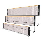 Zicon Portable Tennis Net,Stainless Steel Poles Badminton Net Set Adjustable Height Nylon Net with Carry Bag, for Kids Volleyball, Pickleball,Soccer, Indoor, Outdoor Court, Backyard, Beach, Driveway