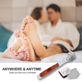 Foot Scraper Pedicure Supplies for Dead Skin Heel File Like Grater Calusses Remover Feet Callus Shaver Feet Scrubber Hard Skin Kit with 10 Blade Foot Scraper Pedicure Supplies for Dead Skin Heel File Like Grater Calusses Remover Feet Callus Shaver Feet Scrubber Hard Skin Kit with 10 Blade