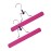2 Pcs Hair Extensions Hanger, Wooden Wig Storage Hair Hanger with Anti-Slip Stickers for Wigs (Pink)