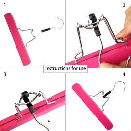 2 Pcs Hair Extensions Hanger, Wooden Wig Storage Hair Hanger with Anti-Slip Stickers for Wigs (Pink) 2 Pcs Hair Extensions Hanger, Wooden Wig Storage Hair Hanger with Anti-Slip Stickers for Wigs (Pink)