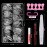 Nail Tips And Glue Acrylic Nails Set - Press On Nails Set 500PCS Short Stiletto Nail Tips Clear Full Cover False Nails Set 5PCS Nail Glues, 1PC Nail File, 1 Pc Cuticle Fork, Sponge Seperator With Case