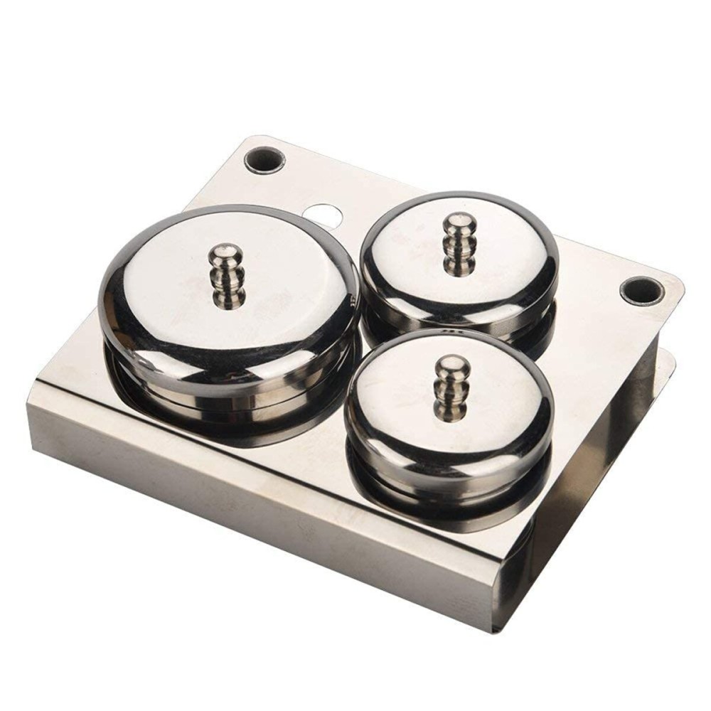 3 Pieces Nail Art Equipment Cup Bowls Stainless Steel Acrylic Liquid Powder Cup Stainless Steel Nail Powder Holder Container with Lids for Nail Art Tools