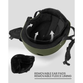 OutdoorMaster Kelvin Ski Helmet - Snowboard Helmet for Men, Women & Youth (Green,S)
