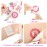 Pink Ribbon Temporary Tattoos Breast Cancer Awareness Tattoos,Fake Waterproof Pink Ribbon Tattoos Breast Cancer Awareness Party Favor Supplies(8 Sheets)