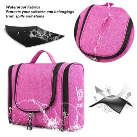 bago Travel Toiletry Bag for Women and Men - Large Waterproof Hanging Large Toiletry Bag for Bathroom and Travel Bag for Toiletries Organizer - Makeup Bag (SnowPurple)