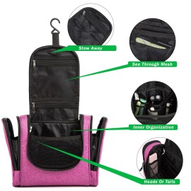 bago Travel Toiletry Bag for Women and Men - Large Waterproof Hanging Large Toiletry Bag for Bathroom and Travel Bag for Toiletries Organizer - Makeup Bag (SnowPurple)