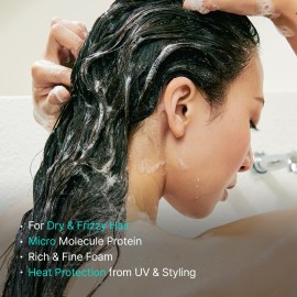 LA\'DOR Keratin LPP Damage Care Shampoo w/Proteins & Plant Oils - pH Balanced Sub Acidic for Dry Damaged Frizzy Coarse Thinning Hair - NO Silicone, Paraben, Sulfate, Alcohol 5.07 Fl Oz (2pcs) LADOR