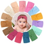 15 Pack Baby Girls Headbands 6Inch Headbands Soft Elastic Nylon Hairbands Hair Accessories for Newborns Infants Toddlers