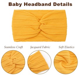 15 Pack Baby Girls Headbands 6Inch Headbands Soft Elastic Nylon Hairbands Hair Accessories for Newborns Infants Toddlers