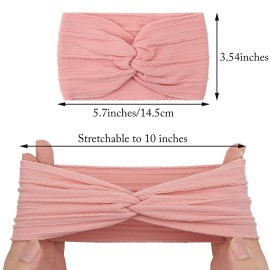 15 Pack Baby Girls Headbands 6Inch Headbands Soft Elastic Nylon Hairbands Hair Accessories for Newborns Infants Toddlers