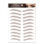 Aaiffey 4D Hair-like Authentic Eyebrows, Brown Imitation Ecological Lazy Natural Tattoo Eyebrow Stickers Waterproof for Woman Makeup Tool 10 Pcs