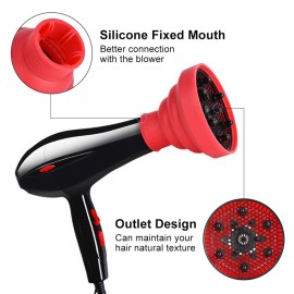 Hot Air Diffuser for Curly Hair, Universal Diffuser, Portable Hair Dryer Attachment Hair Color Care Silicone Folding Hair Dryer Diffuser for Most Hair Dryers Blower Makeup Styling Hot Air Diffuser for Curly Hair, Universal Diffuser, Portable Hair Dryer Attachment Hair Color Care Silicone Folding Hair Dryer Diffuser for Most Hair Dryers Blower Makeup Styling