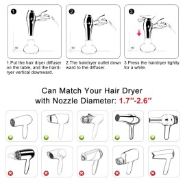 Hot Air Diffuser for Curly Hair, Universal Diffuser, Portable Hair Dryer Attachment Hair Color Care Silicone Folding Hair Dryer Diffuser for Most Hair Dryers Blower Makeup Styling Hot Air Diffuser for Curly Hair, Universal Diffuser, Portable Hair Dryer Attachment Hair Color Care Silicone Folding Hair Dryer Diffuser for Most Hair Dryers Blower Makeup Styling