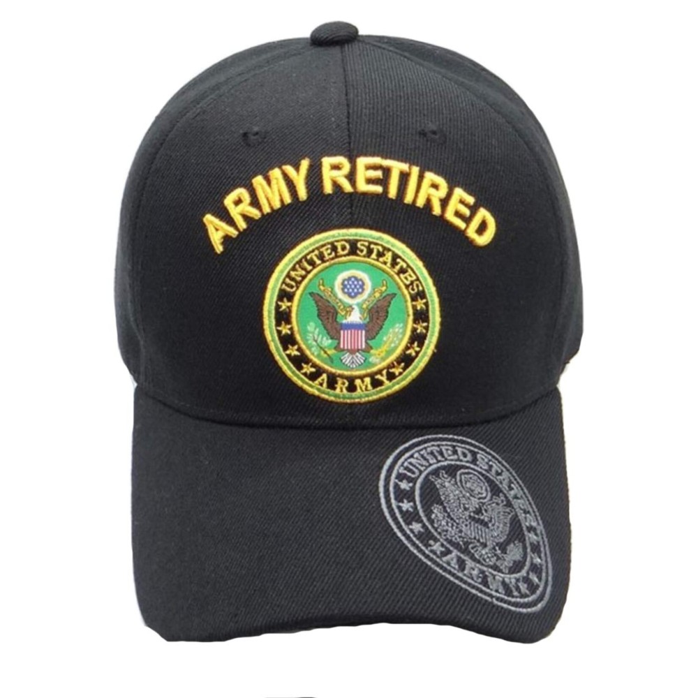 U.S. Army Retired Military Cap Black