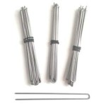 Amish Straight U Shape Heavy Duty Hair Pins (3 Inch, Silver)