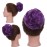 Benehair Hair Bun Hairpiece Scrunchy Updo Hair Pieces Fluffy Scrunchies Donut Top Knot Hairpiece Synthetic Curly Wavy Messy Chignons With Elastic Rubber Band Purple-Thicker 1pc 35g