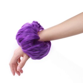 Benehair Hair Bun Hairpiece Scrunchy Updo Hair Pieces Fluffy Scrunchies Donut Top Knot Hairpiece Synthetic Curly Wavy Messy Chignons With Elastic Rubber Band Purple-Thicker 1pc 35g Benehair Hair Bun Hairpiece Scrunchy Updo Hair Pieces Fluffy Scrunchies Donut Top Knot Hairpiece Synthetic Curly Wavy Messy Chignons With Elastic Rubber Band Purple-Thicker 1pc 35g