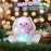 Glow Guards 10\'\' Easter Light up Rainbow Bunny Stuffed Animal,Soft Glowing Rabbit Plush Toy with Lop Eared Night Light,Birthday Christmas for Kids,Girls,Boys