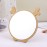 Aestivate Round Compact Desk Mirror, Christmas Deer Ear Shaped Table Standing Wood Framed Mirror Desktop Mirror for Women Girls Makeup Comestic Bathroom Shower Travel Mirror (Deer)