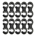Saipe 10 Pcs Bike Cable Clasps Bicycle Rotatable S-Hook Clips for Brake Cable MTB Bike Road Bicycle