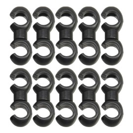 Saipe 10 Pcs Bike Cable Clasps Bicycle Rotatable S-Hook Clips for Brake Cable MTB Bike Road Bicycle