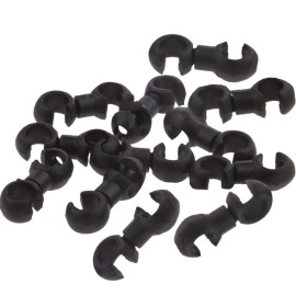 Saipe 10 Pcs Bike Cable Clasps Bicycle Rotatable S-Hook Clips for Brake Cable MTB Bike Road Bicycle
