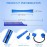 96 Pieces Hair Perm Rods, Cold Wave Rods Plastic Perming Rods Heatless Curlers Rollers with 2 Steel Pintail Comb Rat Tail Comb for Hairdressing Styling Tools (Blue,0.35 Inch/ 0.9 cm)
