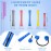 WILLBOND 60 Pieces Hair Perm Rods Set Plastic Cold Wave Perming Rods Hair Curling Rollers with Rat Tail Comb for Hairdressing(Bright Color,Assorted Size)