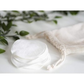 Makeup Remover Pads for Sensitive Skin (16 Pack), 100% Organic Reusable Cotton Rounds for All Skin,Cleaning Face Reusable Makeup Remover Pads eco Friendly Zero Waste Cotton for Toner with Laundry Bag