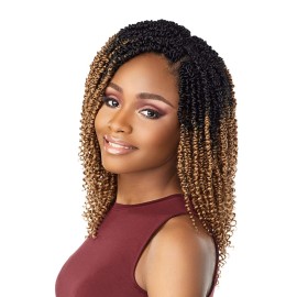 Sensationnel Crochet Braids Lulutress 2X Pre-Looped Skinny Passion Twist 12 (3-PACK, 1B)