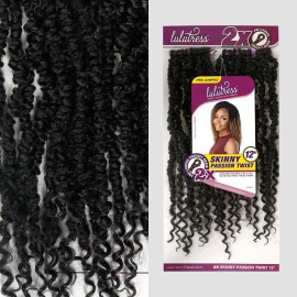 Sensationnel Crochet Braids Lulutress 2X Pre-Looped Skinny Passion Twist 12 (3-PACK, 1B) Sensationnel Crochet Braids Lulutress 2X Pre-Looped Skinny Passion Twist 12 (3-PACK, 1B)